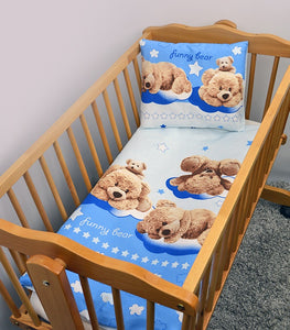 4 Piece Crib Duvet Quilt Set Baby Bedding With Cover Fits Cradle Basket Pram - babycomfort.co.uk