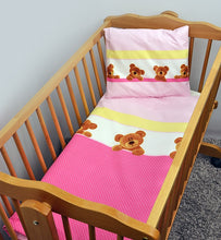 Load image into Gallery viewer, 4 Piece Crib Duvet Quilt Set Baby Bedding With Cover Fits Cradle Basket Pram - babycomfort.co.uk