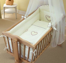 Load image into Gallery viewer, Crib All Round Bumper 260cm Long Covers 4 Sided of Cradle 90x40 cm Heart - babycomfort.co.uk