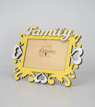 Load image into Gallery viewer, Family, Wooden Photo Frame Custom Hand Made for Tabletop or Wall, Decorative Style, Gift idea