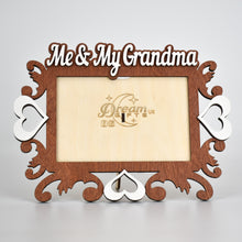 Load image into Gallery viewer, Me &amp; My Grandma Photo Frame Handmade Tabletop Wall Decorative Baby Gift Idea
