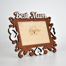 Load image into Gallery viewer, Best Mum Photo Frame Handmade Tabletop Wall Decorative Hearts Style Gift Idea