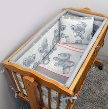 Load image into Gallery viewer, 6 Pcs Crib Bedding Set with Terry sheet + All-round Bumper 90x40 cm - Mika - babycomfort.co.uk