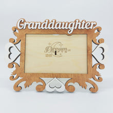Load image into Gallery viewer, Granddaughter Photo Frame Handmade Tabletop or Wall Decorative Baby Gift Idea - babycomfort.co.uk