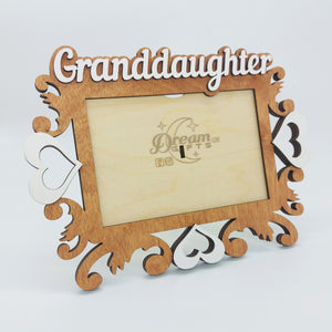 Granddaughter Photo Frame Handmade Tabletop or Wall Decorative Baby Gift Idea - babycomfort.co.uk
