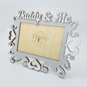 Daddy and Me Photo Frame Handmade Tabletop Wall Decorative Baby Gift Idea - babycomfort.co.uk