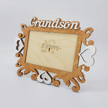 Load image into Gallery viewer, Grandson Photo Frame Handmade Tabletop or Wall Decorative Style Baby Gift Idea - babycomfort.co.uk