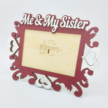 Load image into Gallery viewer, Me &amp; My Sister Photo Frame Handmade Tabletop Wall Decorative Baby Gift Idea