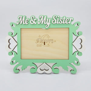 Me & My Sister Photo Frame Handmade Tabletop Wall Decorative Baby Gift Idea