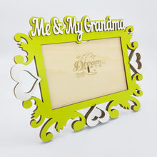 Load image into Gallery viewer, Me &amp; My Grandma Photo Frame Handmade Tabletop Wall Decorative Baby Gift Idea