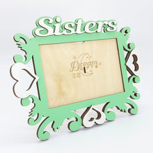 Load image into Gallery viewer, Sisters Photo Frame Handmade Tabletop Wall Decorative Style Baby Gift Idea