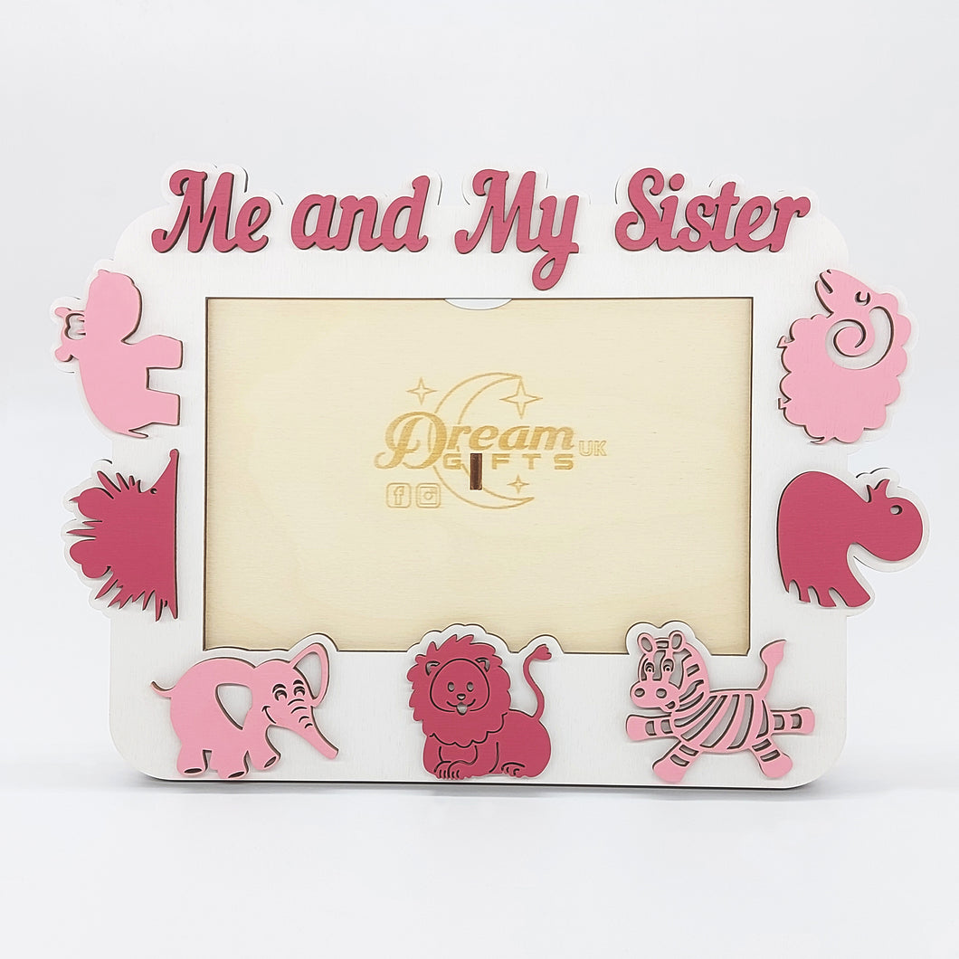 Me And My Sister Photo Frame Handmade Tabletop Wall Decorative Baby Gift Idea - babycomfort.co.uk