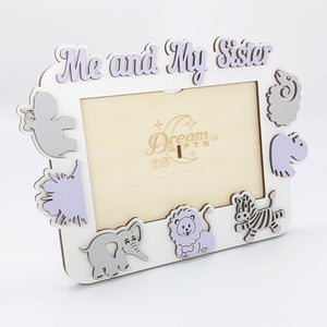 Me And My Sister Photo Frame Handmade Tabletop Wall Decorative Baby Gift Idea - babycomfort.co.uk