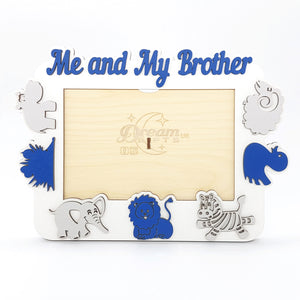 Me And My Brother Photo Frame Handmade Tabletop Wall Decorative Baby Gift Idea - babycomfort.co.uk