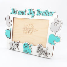 Load image into Gallery viewer, Me And My Brother Photo Frame Handmade Tabletop Wall Decorative Baby Gift Idea - babycomfort.co.uk