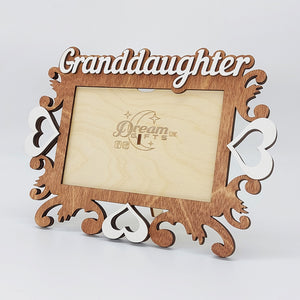Granddaughter Photo Frame Handmade Tabletop or Wall Decorative Baby Gift Idea - babycomfort.co.uk