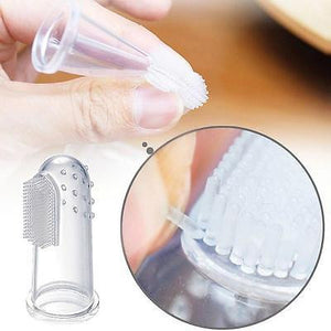 Newborn Toothbrush & Gum Massager / Silicon Finger Brush with Case - babycomfort.co.uk