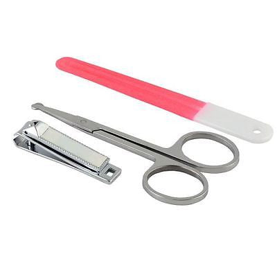 Baby Manicure Set: Nail File, Scissors, Clippers (0+ Months) - Red - babycomfort.co.uk