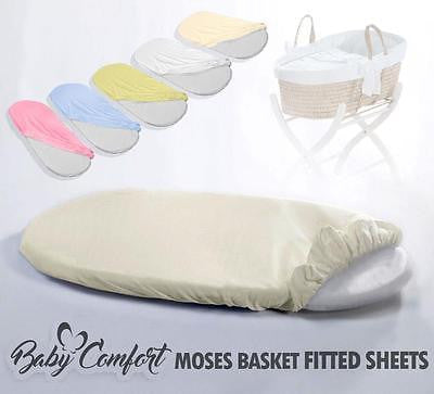Moses Basket Fitted Sheet / Baby Terry / Towelling Oval Shape Sheets - babycomfort.co.uk