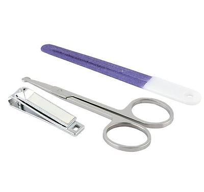 Baby Manicure Set: Nail File, Scissors, Clippers (0+ Months) - Purple - babycomfort.co.uk