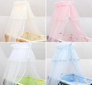 Crown Canopy / Drape / Mosquito Net To Fit Crib / Cradle / Moses Basket - babycomfort.co.uk