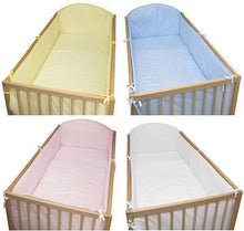 Load image into Gallery viewer, Large All Round Cot Bumper 120x60 Plain Cotton - babycomfort.co.uk