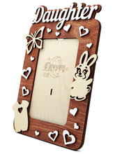 Load image into Gallery viewer, Daughter Baby Wooden Photo Frame Handmade for Tabletop Wall Decorative Gift - babycomfort.co.uk