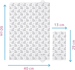 Foldable Baby Travel Changing Mat Soft Waterproof Portable Diaper Nappy Changer / 40x60 cm / Newborn Changing Mat For Boys and Girls - babycomfort.co.uk