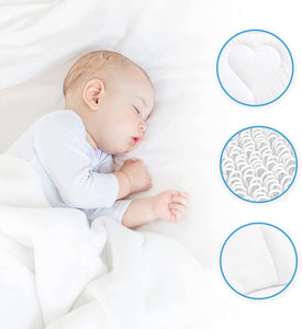 Nursery Duvet Filling Quilt Baby Toddler for Cot Bed / 120x90 cm / Plain White - babycomfort.co.uk