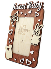 Load image into Gallery viewer, Sweet Baby Wooden Photo Frame Handmade for Tabletop or Wall Decorative Gift Idea - babycomfort.co.uk