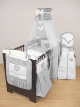 Load image into Gallery viewer, COT COT BED BEDDING SET 3 10 15 PIECE DUVET BUMPER CANOPY HOLDER - babycomfort.co.uk