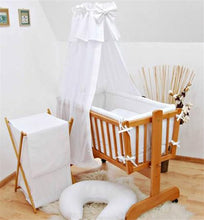 Load image into Gallery viewer, 7 Piece Crib Baby Bedding Set 90x40 Canopy Fits Rocking/ Swinging Cradle - Plain - babycomfort.co.uk