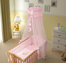 Load image into Gallery viewer, 9 Piece Crib Baby Bedding Set 90 x 40 cm Fits Swinging / Rocking Cradle - Moon - babycomfort.co.uk