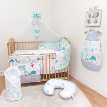 Load image into Gallery viewer, 14 Pcs Bedding Set Padded Safety Bumper Canopy Fits Cot 120x60 cm / Cot Bed 140x70 cm, - babycomfort.co.uk