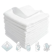 Load image into Gallery viewer, Large Muslin Square Cloth 70x80 Baby Reusable Nappy Wipes Bibs 100% Cotton White - babycomfort.co.uk
