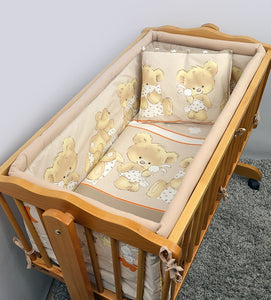 6 Pcs Crib Bedding Set with Terry sheet + All-round Bumper 90x40 cm - Mika - babycomfort.co.uk