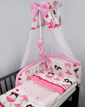 Load image into Gallery viewer, 7 Piece Nursery Cot Bedding Set / Pillowcase / Duvet Cover / Bumper / Canopy - babycomfort.co.uk