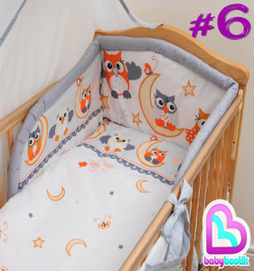 3 Pcs Piece Nursery Baby Bedding / Duvet Set Padded Safety Cot Bed Bumper - babycomfort.co.uk