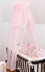 Crown Canopy / Drape / Mosquito Net To Fit Crib / Cradle / Moses Basket - babycomfort.co.uk