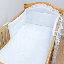 Load image into Gallery viewer, 5 Piece pcs Baby Bedding Cot Cotbed Bumper Set Duvet Cover Bear Moon Embroidery - babycomfort.co.uk