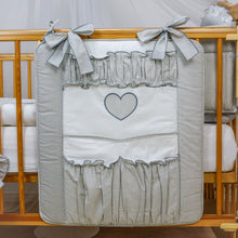 Load image into Gallery viewer, Cot Tidy / Organiser 4 Pockets Match Baby Nursery Cot / Cot Bed Bedding - Heart - babycomfort.co.uk
