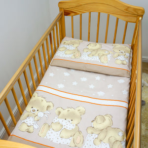 4 Piece Pcs Duvet & Pillow + Cover Set Baby Quilt Bedding to fit Cot Cot Bed - babycomfort.co.uk