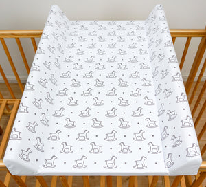 Baby Changing Mat Cot Soft Waterproof Changer with Raised Edges / Fits 140 x 70 cm Cot / 80x50 cm / Nappy Changing Hard Base Mat - babycomfort.co.uk