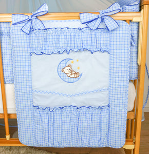 Cot Tidy / Organiser 4 Pockets Baby Nursery Cot Cot Bed Bedding - Moon - babycomfort.co.uk