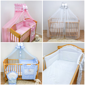 16 Pcs Baby Bedding Set Nappy Bag Cot Tidy Wrap Curtains Fits Cot Cot Bed Moon - babycomfort.co.uk
