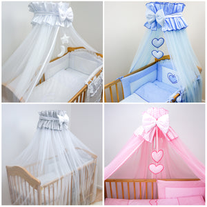 ROUND CROWN NURSERY CANOPY / NO OR WITH HOLDER, ROD TYPE TO CHOOSE - babycomfort.co.uk