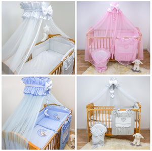 13 Piece Baby Bedding Set with Cot Organiser Drape Swaddle Wrap to fit 120x60 cm Cot / 140x70cm Cot Bed - babycomfort.co.uk