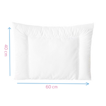 Load image into Gallery viewer, Flat Nursery Pillow / 60x40 cm / Plain White - babycomfort.co.uk