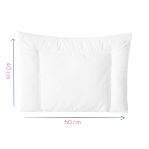 Flat Nursery Pillow / 60x40 cm / Plain White - babycomfort.co.uk