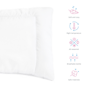 Flat Nursery Pillow / 60x40 cm / Plain White - babycomfort.co.uk